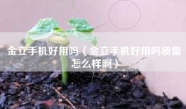 金立手机好用吗（金立手机好用吗质量怎么样啊）