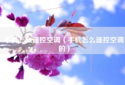 手机怎么遥控空调（手机怎么遥控空调的）